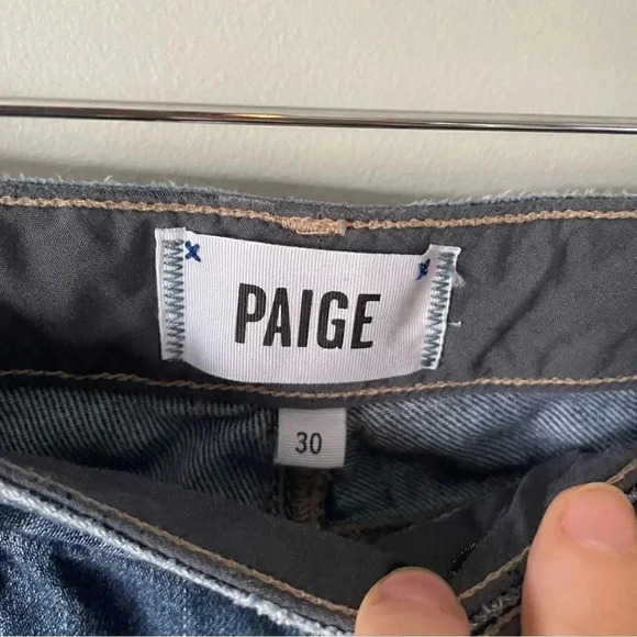 Anthropologie | PAIGE Verdugo Ankle  Painted Stripe Jeans - Picture 5 of 7